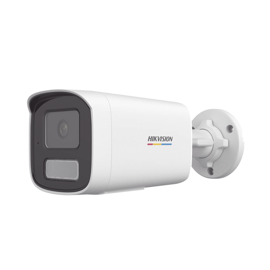 [Dual Light + ColorVu] Bala IP 4 Megapixel / Lente 4 mm / 50 mts IR + 50 mts Luz Blanca / Micrófono Integrado / ACUSENSE Lite / Exterior IP67 / WDR 120 dB / PoE / Micro SD / ONVIF