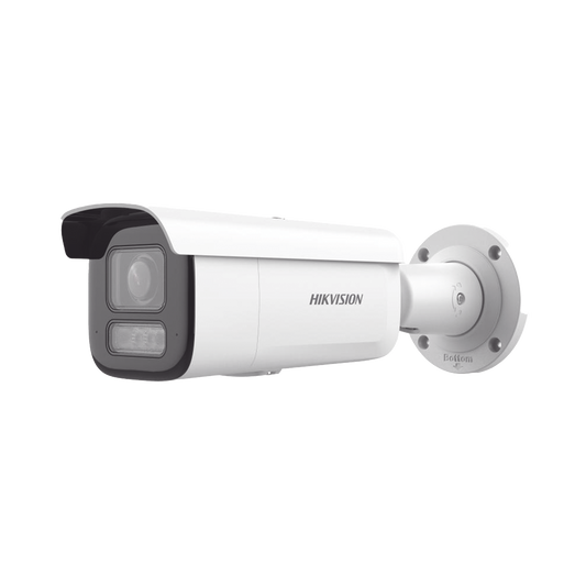 [Dual Light + 2 Micrófonos Integrados] Bala IP 2 Megapixel / Lente Mot. 2.8 a 12 mm / 60 mts Luz Blanca + 60 mts IR / ACUSENSE / Exterior IP67 / IK10 / WDR 120 dB / PoE+ / ONVIF / Alarmas I/O / Micro SD / Metal / ACUSEARCH