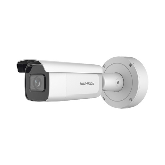 Bala IP 4 Megapixel / Lente Mot. 7 a 35 mm / 80 mts IR EXIR / Exterior IP67 / IK10 / WDR 120 dB / PoE + / MicroSD / 4 Analíticos: AcuSense, Deteccion Facial, Conteo de Personas por Cruce y Zona