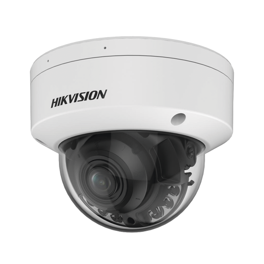 Domo IP 4 Megapixel / Lente Motorizado 2.7 - 13.5 mm / Dual Light (60 mts IR + 60 mts Luz Blanca ) / Exterior IP67  / WDR 130 dB / PoE + / AcuSense / MicroSD