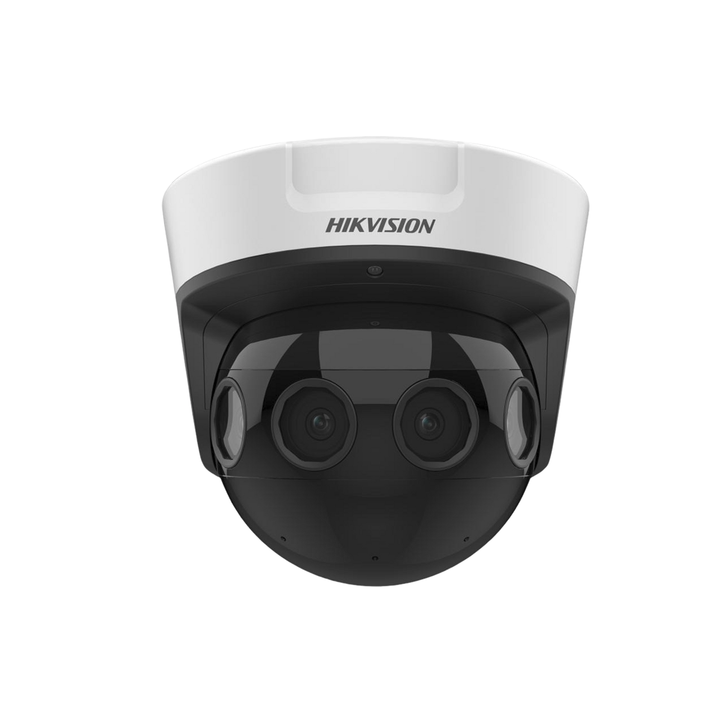 PanoVu Series / Vista Panorámica 180° / 8 Megapixel en Total / 4 Lentes 2.8 mm (2 Megapixel) / 20 mts IR EXIR / Exterior IP67 / IK10 / 12 Vcc / PoE+ / MicroSD