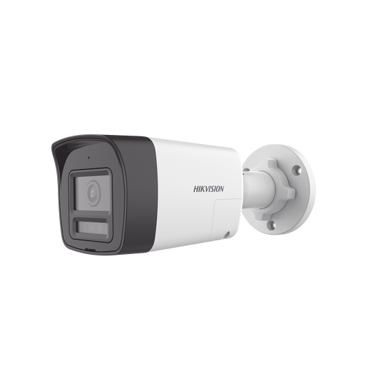 [Audio Bidireccional + Dual Light + ColorVu] Bala TURBOHD 2 Megapixel (1080p) / Lente 2.8 mm / 30 mts IR EXIR + 20 mts Luz Blanca / Micrófono y Bocina Integrado / Exterior IP67 / Metal / dWDR