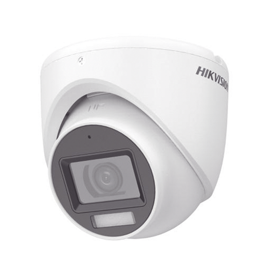 [Dual Light + ColorVu] Turret TURBOHD 3K (5 Megapixel) / Lente 2.8 mm / 30 mts IR + 20 mts Luz Blanca / Gran Angular 104.9° / Exterior IP67 / Micrófono Integrado / dWDR / 4 Tecnologías / Metal