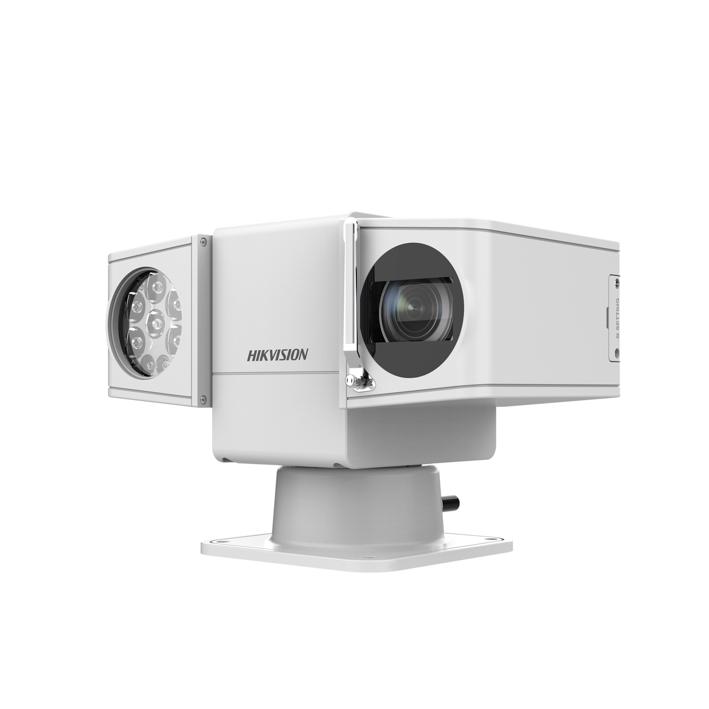 Punta de Poste IP PTZ 2 Megapixel / 25X Zoom / 250 mts IR / 3D-DNR / / Alarmas y Audio I/O / EIS / Hi-PoE / IP66 / Micro SD / 24 VCA