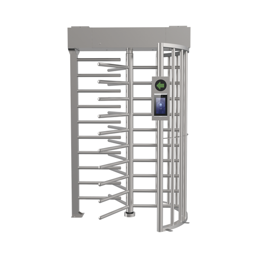 Torniquete SENCILLO (1 Carril) de Cuerpo Completo Bidireccional / Exterior /  Acero Inoxidable SUS304 / 30 Personas por Minuto / Compatible con Reconocimiento Facial (Terminal no Incluida)