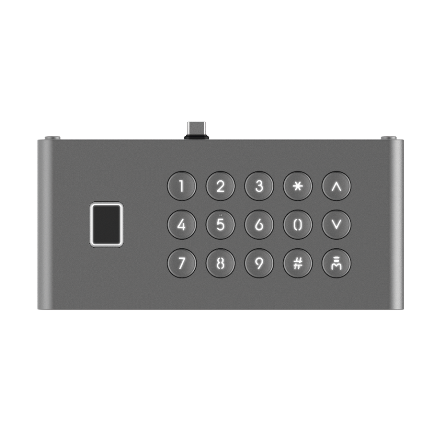 Módulo de Teclado y Huella Digital para Frente de Calle IP DS-KD9633-WBE6/ Conexión USB-C / 15 Botones / IP65 / IK07