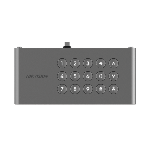 Módulo de Teclado para Frente de Calle IP DS-KD9633-WBE6/ Conexión USB-C / 15 Botones / IP65 / IK07