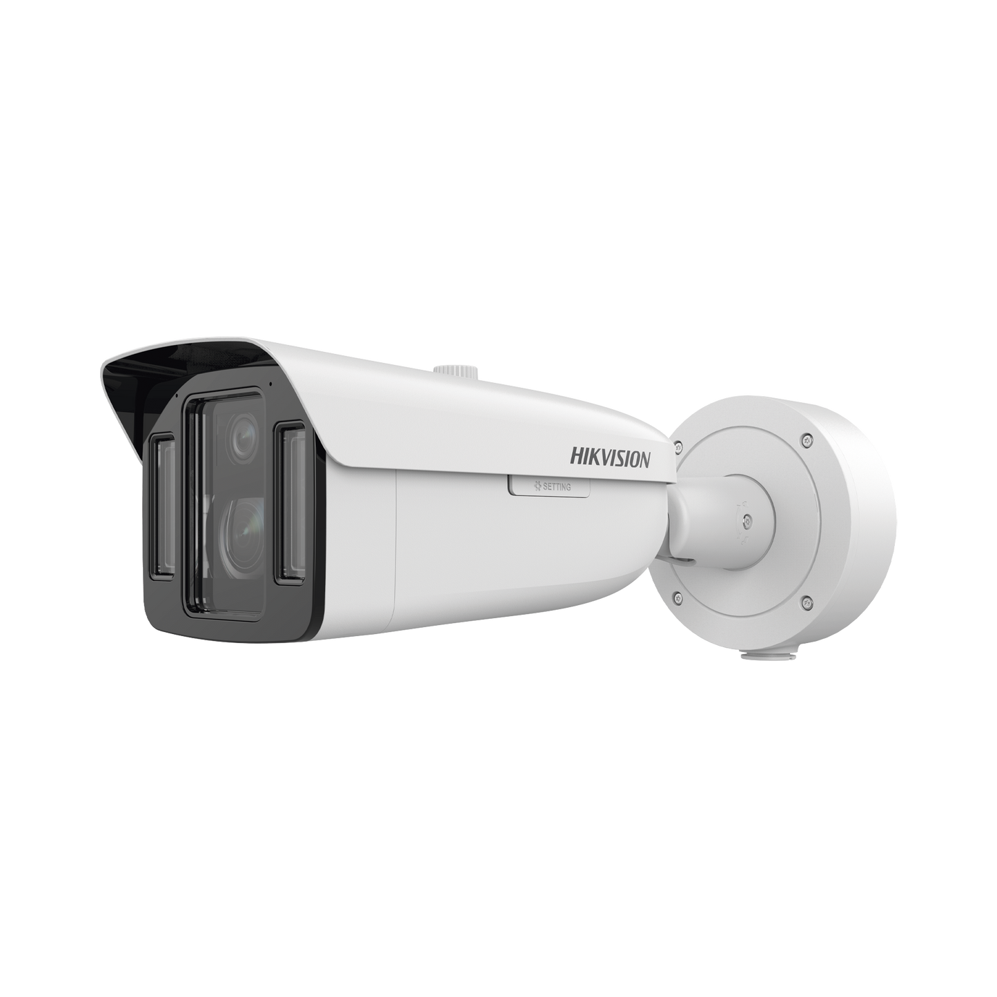 [TandemVu] Bala IP Dual 4 Megapixel (2 Lentes) / Lente Fijo (4 mm / ColorVu) y Lente Mot. (5 a 20 mm / DarkFighter X) / Luz Dual (IR y Luz Blanca) / IP67 / IK10 / Reconocimiento Facial / ACUSENSE / WDR 140 dB / DeepinView / Búsqueda por Atributos