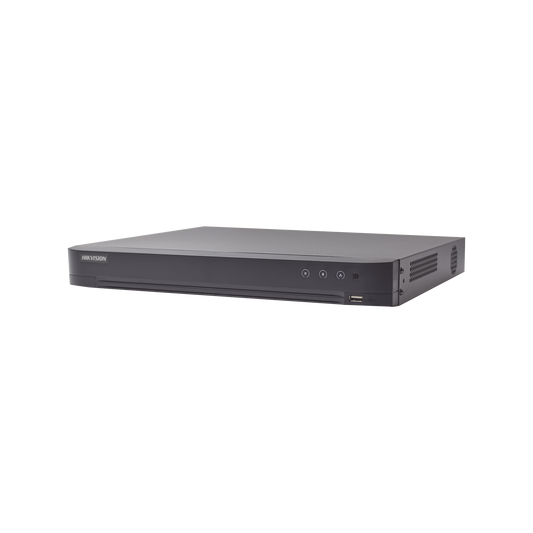 DVR 8 Canales TURBOHD + 8 Canales IP / 8 Megapixel (4K) / Audio por Coaxitron / ACUSENSE / Reconocimiento Facial / 1 Bahía de Disco Duro / Salida de Video en 4K / H.265+