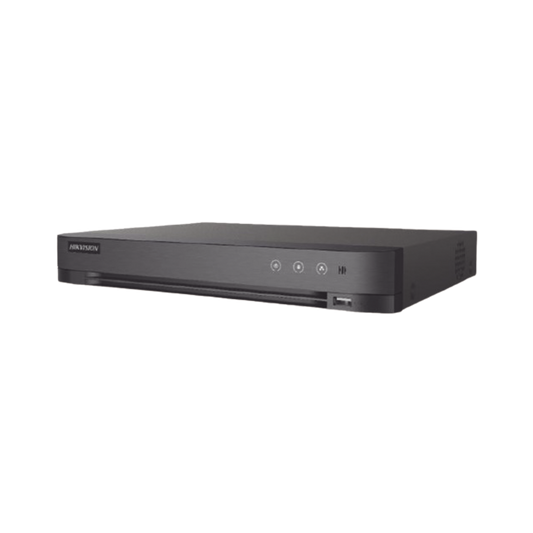 DVR 16 Canales TURBOHD + 8 Canales IP / 5 Megapixel Lite - 3K Lite / Audio de Dos Vías por Coaxitron / Reconocimiento Facial / ACUSENSE (Evista falsas alarmas) / 1 Bahía de Disco Duro / Salida de Video en Full HD