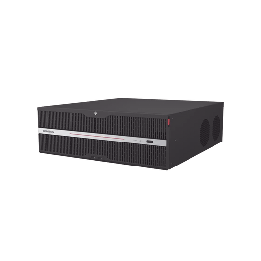 NVR 12 Megapixel (4K) / 64 Canales IP / 16 Bahías de Disco Duro / 2 Tarjetas de Red / Soporta RAID / HDMI en 4K / Soporta POS / Reconocimiento Facial / Bases de Datos / Hasta 100,000 Fotografías