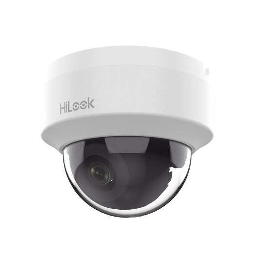 HiLook Series / Domo IP 4 Megapixel (1080p) / Lente 2.8 mm (Gran Angular) / 20 mts IR / Interior / PoE / dWDR / H.265+ / ONVIF